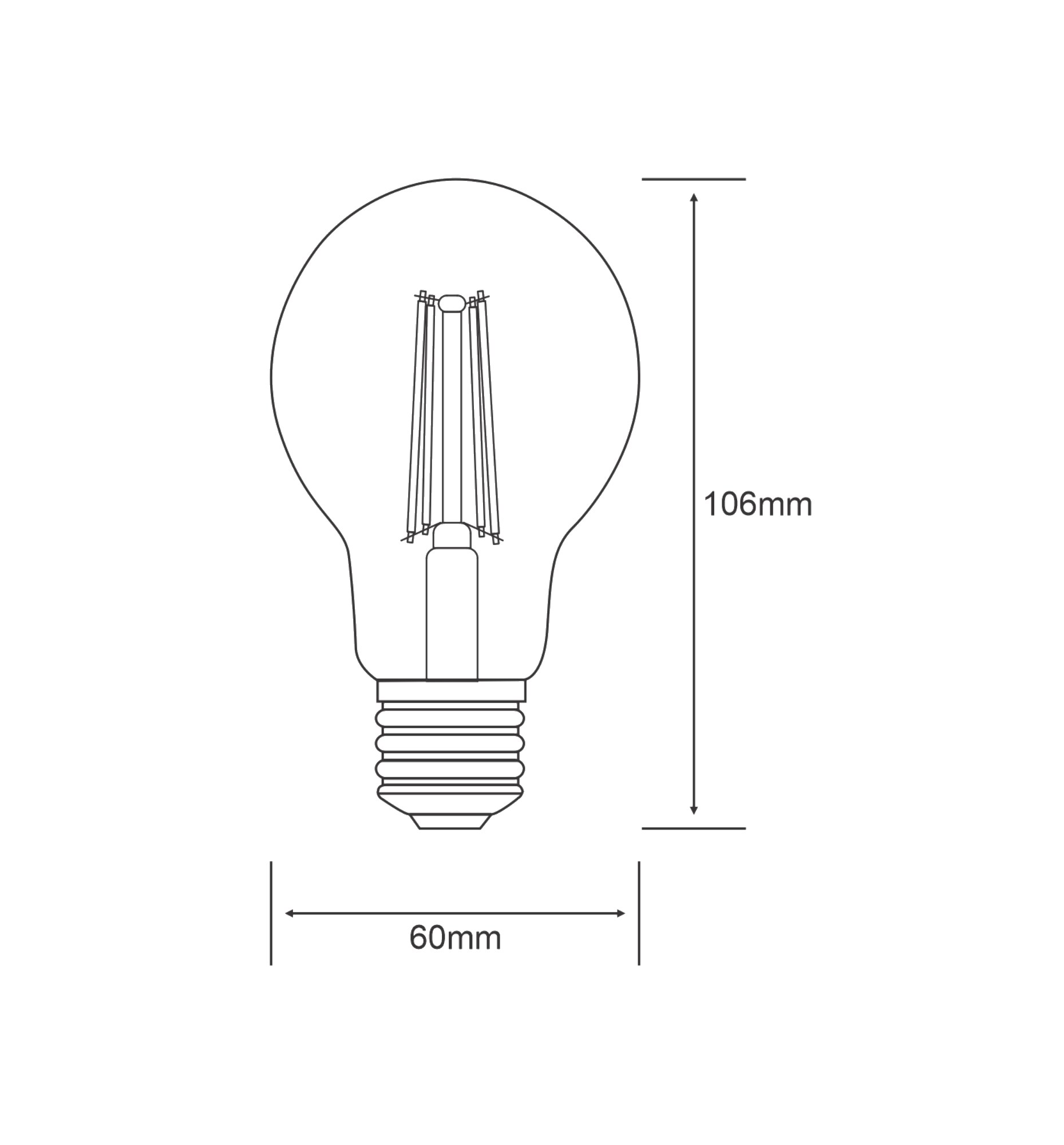 716101652  Value Classic LED GLS E27 6.5W 4000K 806lm